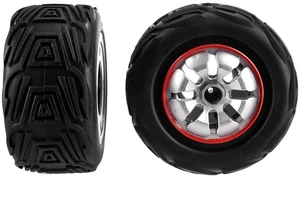 Carrera 370510153 RC Ersatzteil 2 Reifen mit Felge - links