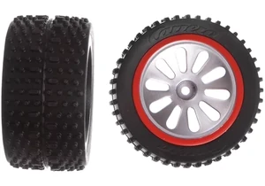 Carrera 370990402 RC Ersatzteil 2 hintere Reifen mit Felgen