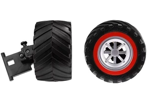 Carrera 370990451 RC Ersatzteil 2 Reifen mit Lenkachse