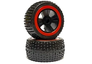 Carrera 370510005 RC Ersatzteil 2 hintere Reifen mit Felge