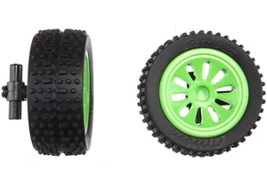 Produktbild von Carrera 370410717 Kleinteile 2 Vorderreifen mit Felgen+ Radaufhängung für Green Wheeler II (201054)