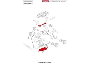 Produktbild von Carrera 370410718 Chassis + obere Platte
