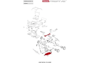 Produktbild von Carrera 370410726 Kleinteile Profi Fahrgestell und obere Platte für Ford