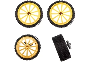 Produktbild von Carrera 370510176 Kleinteile 4 komplette Räder mit Goldfelgen für Golden Arrow 162045