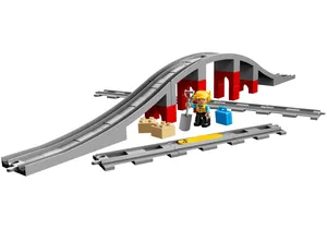 Lego 10872 DUPLO   Eisenbahnbrücke und Schienen