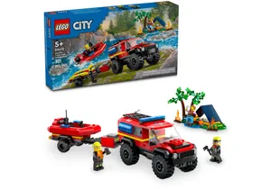 Lego 60412  City  Feuerwehrgeländewagen mit Rettungsboot