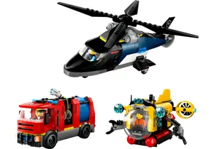 Lego 60462  City  Kombinationsset mit Hubschrauber, Löschauto und U-Boot
