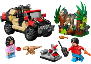 Lego 76972  Jurassic World  Raptor: Verfolgungsjagd mit dem Geländewagen