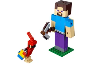 Lego 21148  Minecraft  BigFig Steve mit Papagei