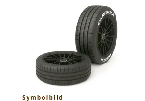 Produktbild von Carrera 370411340 Kleinteile Driftreifen hinten ABS Set aus 2 Hinterrädern mit Felgen und Radmuttern