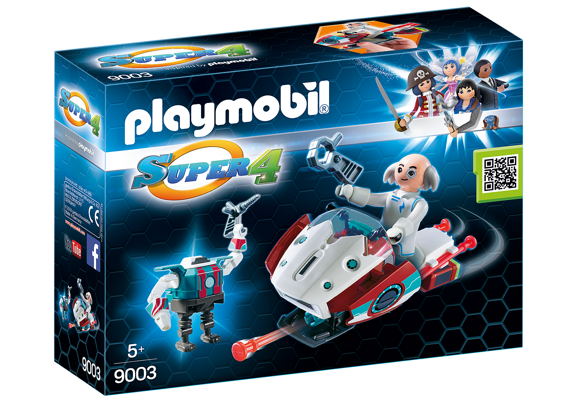 Playmobil 9003  Super 4  Skyjet mit Dr X & Roboter