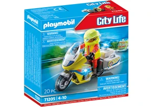 Playmobil 71205  City Life  Notarzt-Motorrad mit Blinklicht