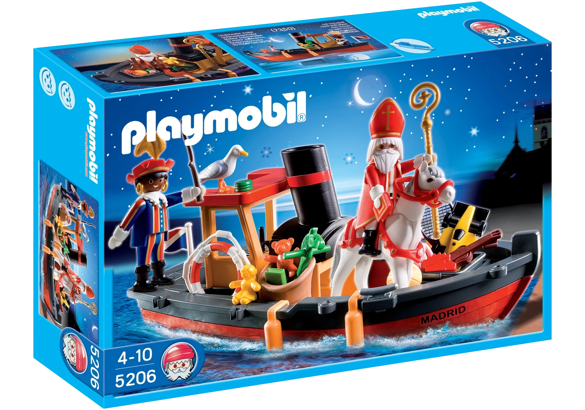 Playmobil 5206  Christmas  Nikolaus mit Dampfboot