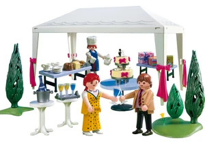 Playmobil 4308 Hochzeitsgäste im Partyzelt