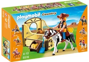 Playmobil 5516 Country Tinker mit braun-gelber Pferdebox