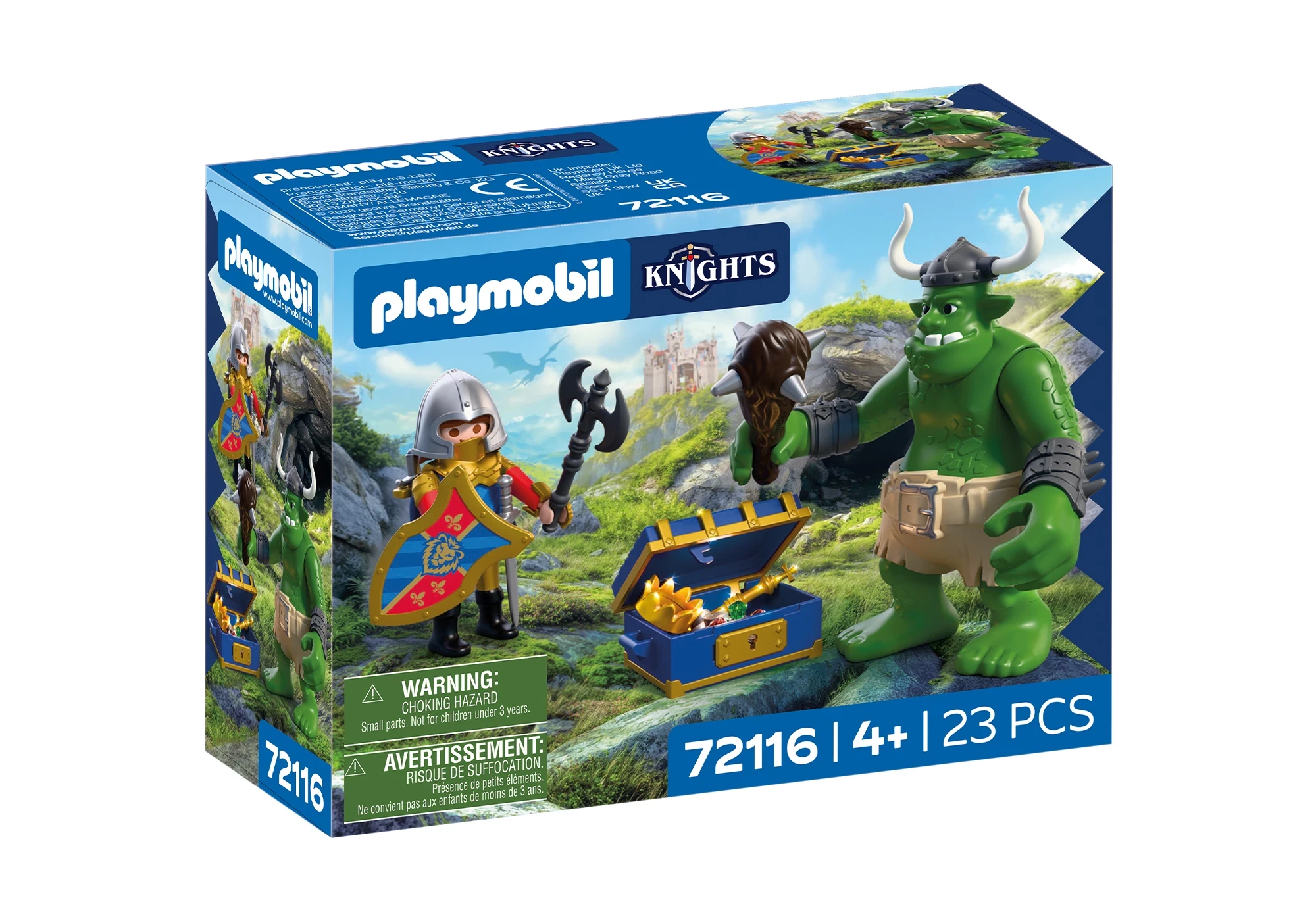 Playmobil 72116 Knights Troll mit Löwenritterschatz