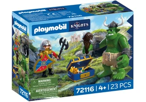 Playmobil 72116 Knights Troll mit Löwenritterschatz