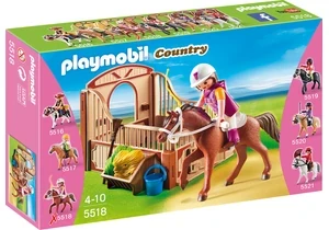 Playmobil 5518 Country Shagya Araber mit braun-beiger Pferdebox