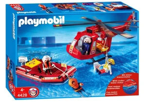 Playmobil 4428 SOS Helikopter mit Rettungsboot