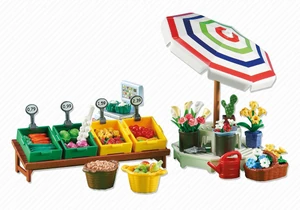Playmobil 6335 City Life Obst-, Gemüse-, und Blumenstand (Folienverpackung)