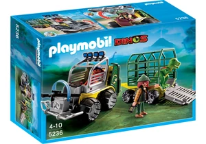 Playmobil 5236 Dinos Forscherfahrzeug mit Käfiganhänger