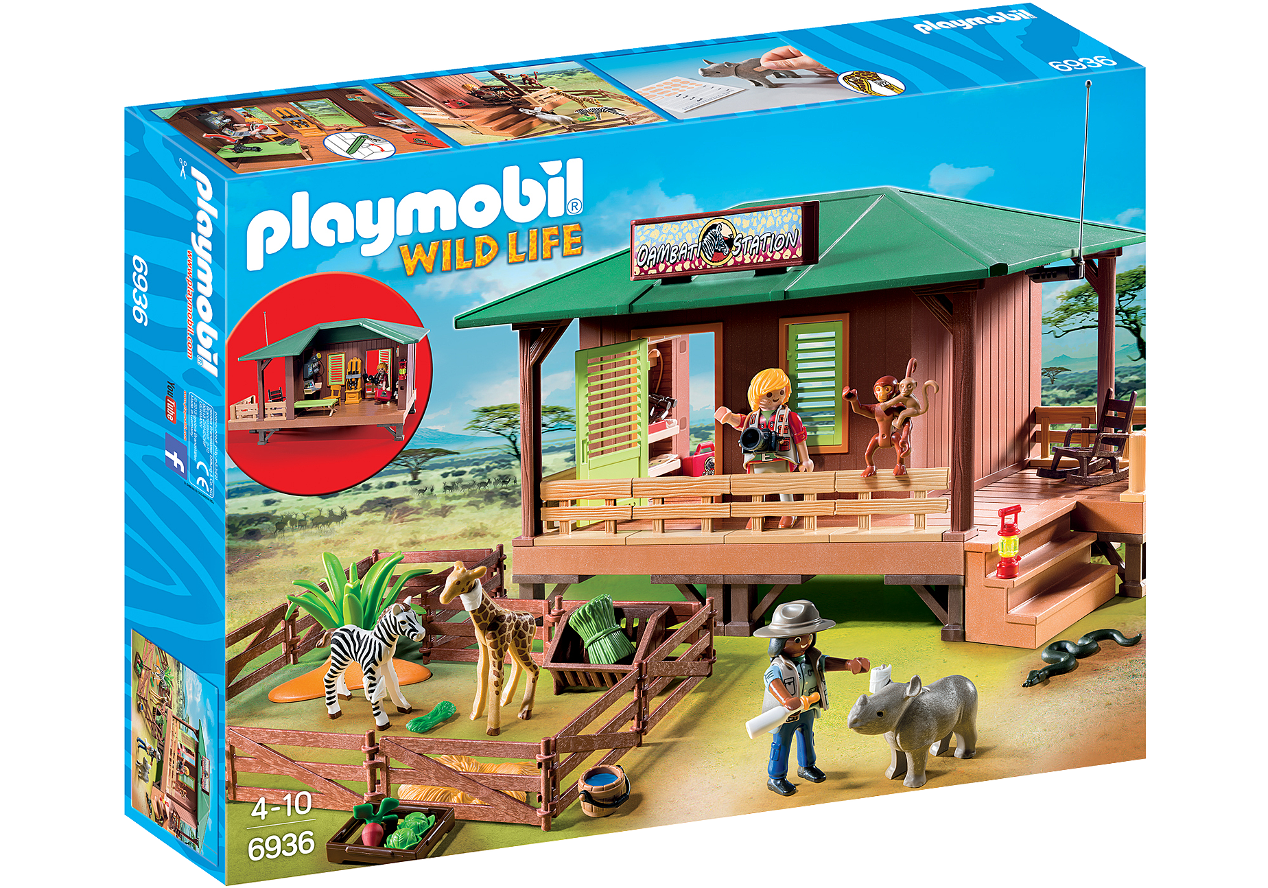 Playmobil 6936  Wild Life  Rangerstation mit Tieraufzucht