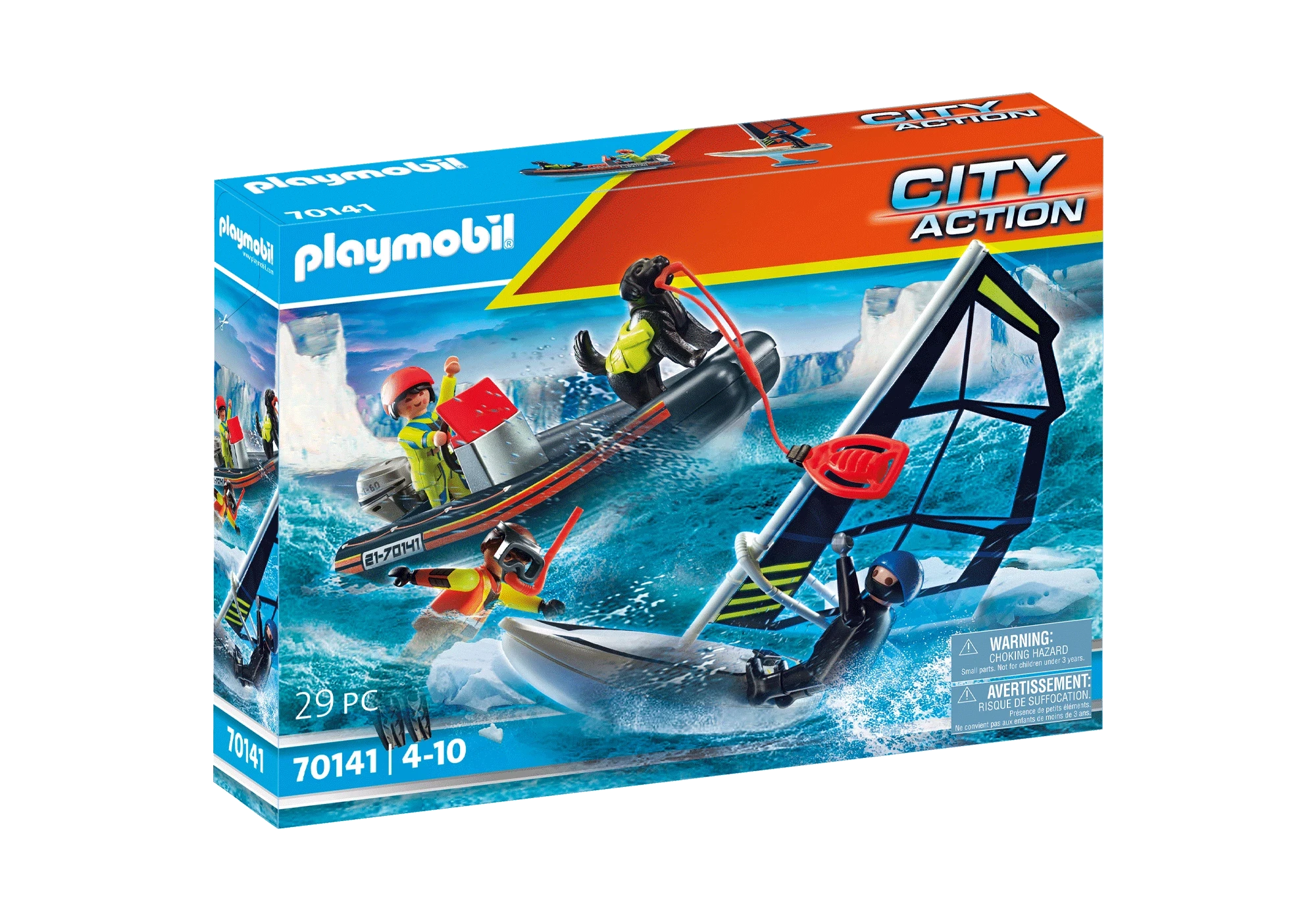 Playmobil 70141  City Action  Seenot: Polarsegler-Rettung mit Schlauchboot