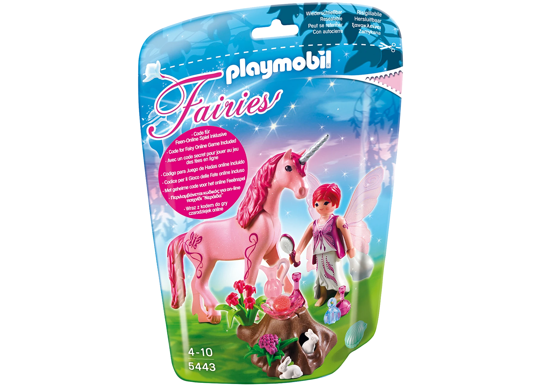 Playmobil 5443  Fairies  Pflege-Fee mit Einhorn Rosenrot