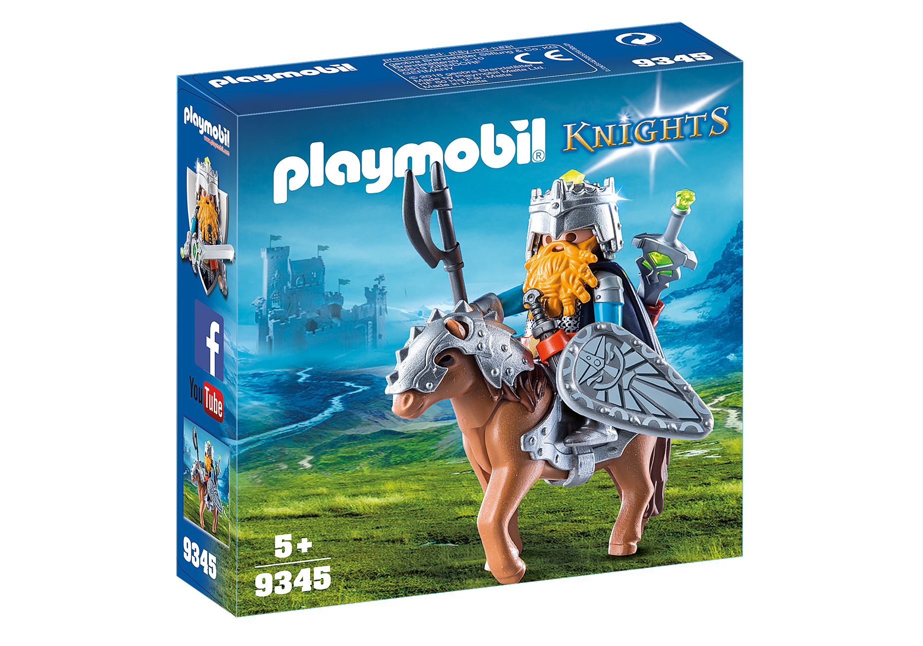 Playmobil 9345  Knights  Zwerg und Pony mit Rüstung
