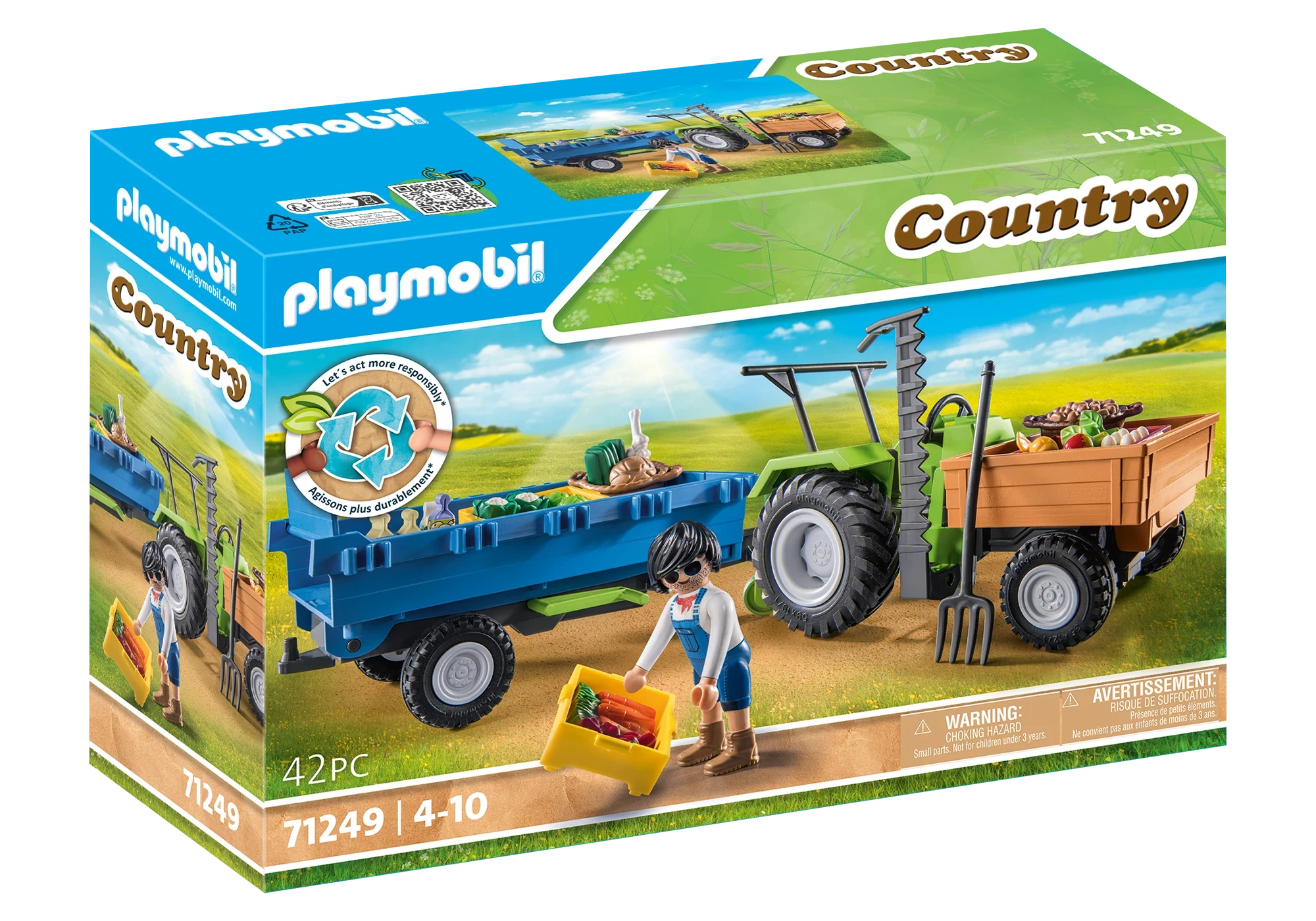 Playmobil 71249  Country  Traktor mit Hänger