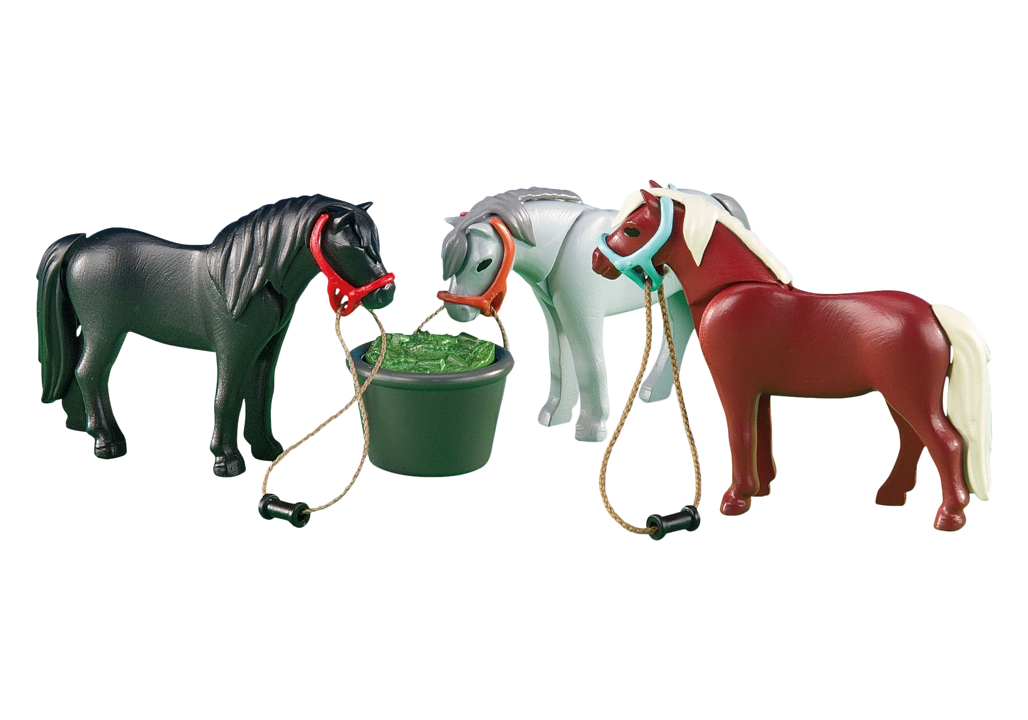 Playmobil 6256 Country 3 Ponys mit Futtertrog (Folienverpackung)