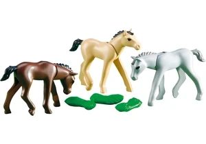 Playmobil 6263 3 Ponys mit Futtertrog (Folienverpackung)