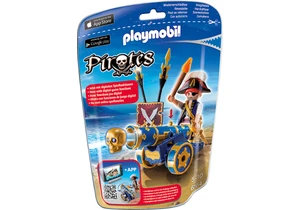Playmobil 6164  Pirates  Blaue App-Kanone mit Piraten-Offizier