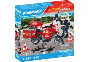 Playmobil 71466  Action Heroes  Feuerwehrmotorrad am Unfallort