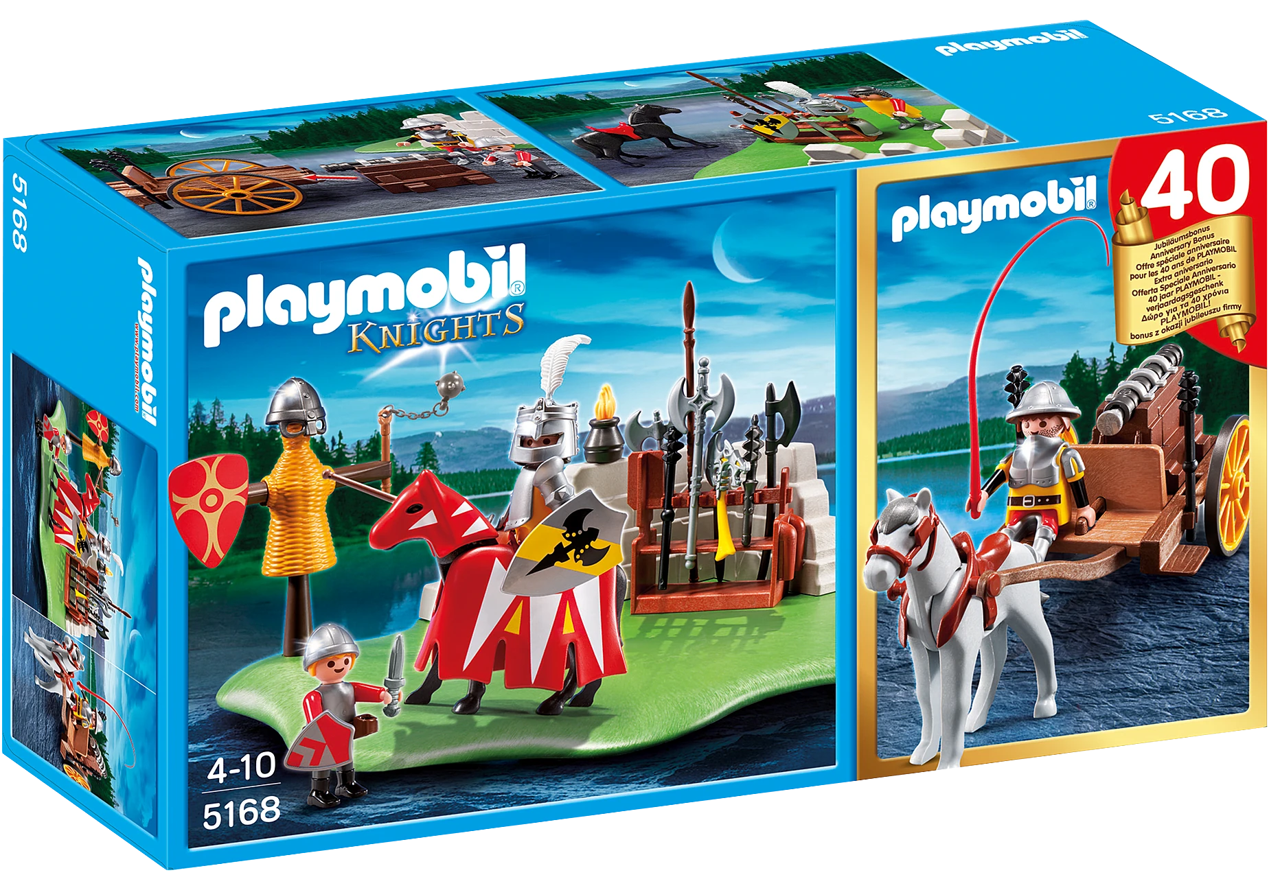 Playmobil 5168  Knights KompaktSet Ritterturnier mit Kanonenwagen (40 Jahre Jubiläumsset)