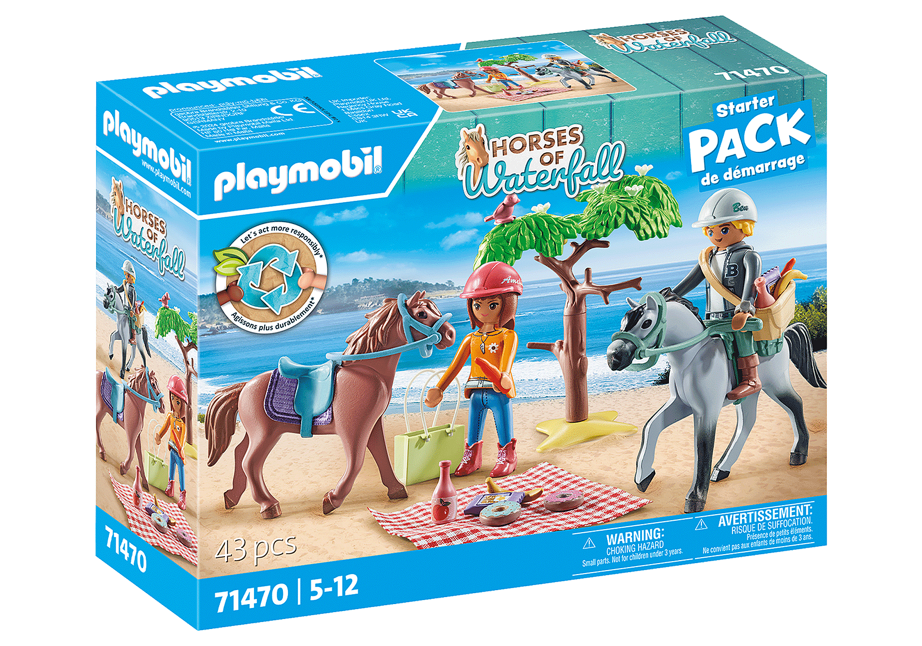 Playmobil 71470  Horses of Waterfall  Reitausflug an den Strand mit Amelia und Ben
