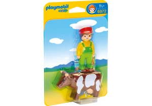 Playmobil 6972 1-2-3   Bauer mit Kuh