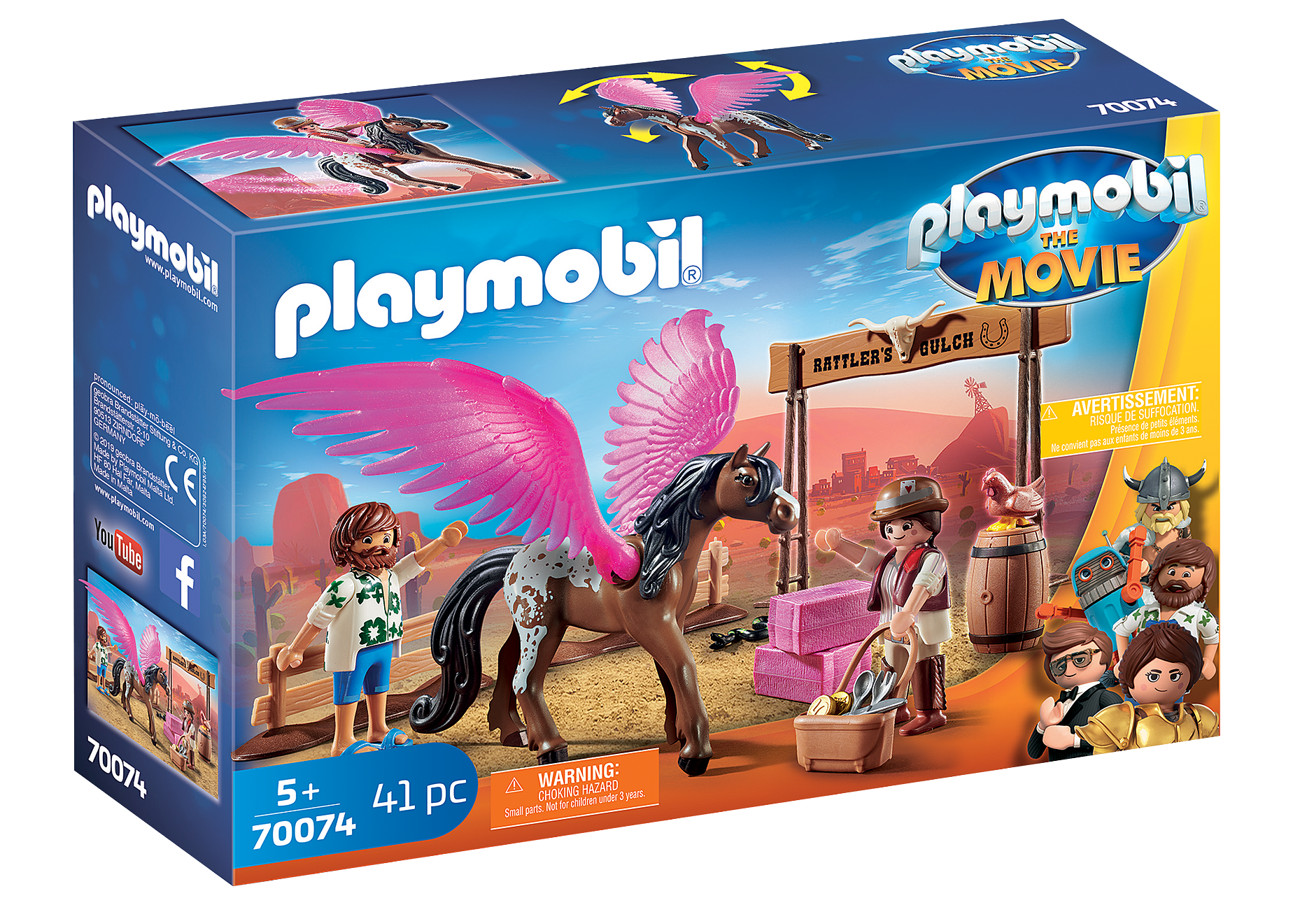 Playmobil 70074  The Movie  Marla, Del und Pferd mit Flügeln