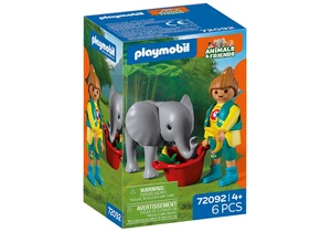 Playmobil 72092  Animals & Friends  Zoo: Elefantenbaby und Pflegerin