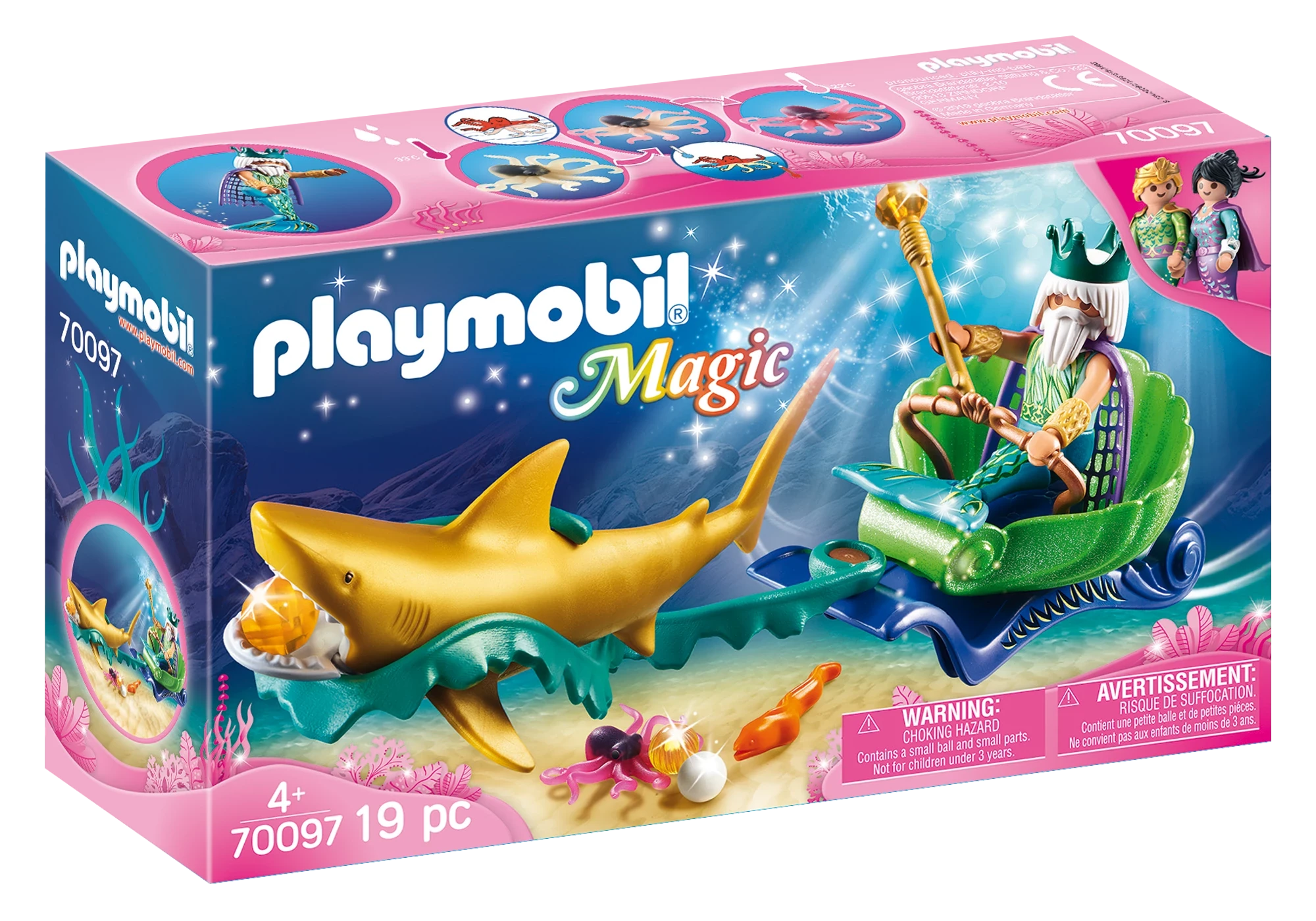 Playmobil 70097  Magic  Meereskönig mit Haikutsche