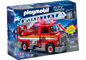 Playmobil 5980  City Action  Amerikanischer Feuerwehr Leiterwagen