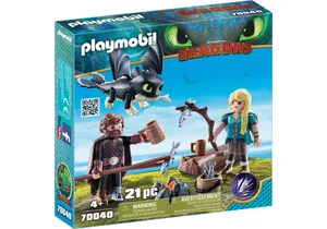 Playmobil 70040  Dragons  Hicks und Astrid mit Babydrachen