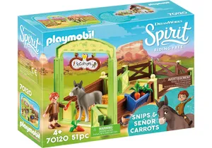 Playmobil 70120  Spirit  Pferdebox Snips & Herr Karot