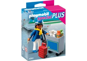 Playmobil 4761  Special Plus  Flugbegleiterin mit Servicewagen