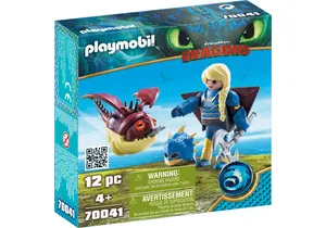 Playmobil 70041  Dragons  Astrid mit Fluganzug und Hobgobble