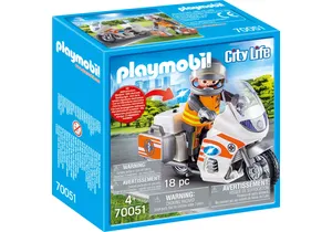 Playmobil 70051  City Life  Notarztmotorrad mit Blinklicht