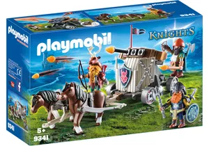 Playmobil 9341  Knights  Ponygespann mit Zwergenballiste