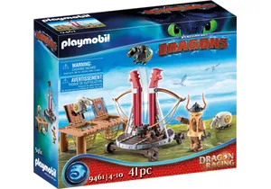 Playmobil 9461  Dragons  Dragon Racing: Grobian mit Schafschleuder