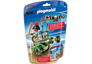 Playmobil 6162  Pirates  Grüne App-Kanone mit Piratenkapitän