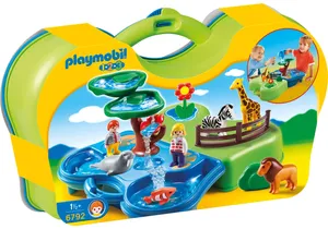 Playmobil 6792 1-2-3   Mein Plansch und Zooköfferchen